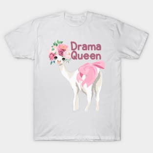 Cute Llama Lovers Design - Drama Queen T-Shirt